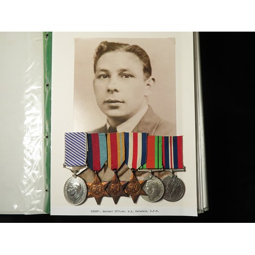 1061 - Distinguished Flying Medal GVI named (636801 F/Sgt W A Peterkin RAF), 1939-45 Star, Africa Star, F &... 