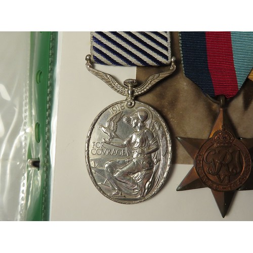 1061 - Distinguished Flying Medal GVI named (636801 F/Sgt W A Peterkin RAF), 1939-45 Star, Africa Star, F &... 