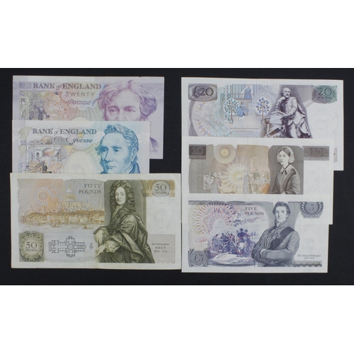 100 - Gill (6), one example of all notes issued by Gill, 50 Pounds, 20 Pounds, 10 Pounds and 5 Pounds issu... 