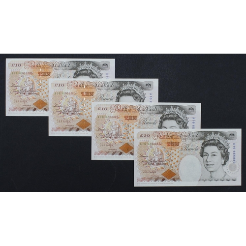 127 - Kentfield 10 Pounds (B366) issued 1992 (4), a consecutively numbered run of FIRST series notes, seri... 