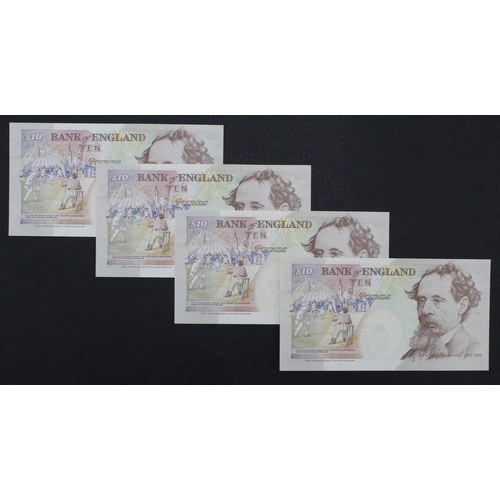 127 - Kentfield 10 Pounds (B366) issued 1992 (4), a consecutively numbered run of FIRST series notes, seri... 