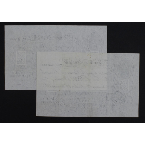 154 - O'Brien 5 Pounds (2) dated 21st December 1955, serial A12A 052503 (B276, Pick345) pressed VF, 5 Poun... 