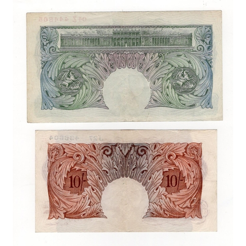 190 - Peppiatt (2), unthreaded pre-war issues, 10 Shillings issued 1934, rarer FIRST SERIES serial J27 436... 