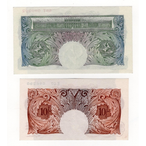 191 - Peppiatt (2), unthreaded pre-war issues, 10 Shillings issued 1934, serial E07 696290 (B235, Pick362c... 