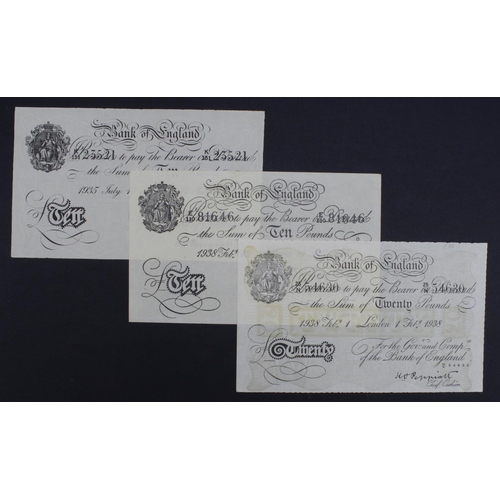 192 - Peppiatt (3), 10 Pounds FORGERY (2) dated 17th July 1935, serial number K/151 23521 (B242 for type) ... 