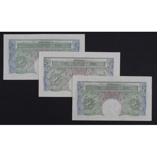 194 - Peppiatt 1 Pound (3), 1 Pound issued 1934, FIRST SERIES serial A20A 483487, mid series serial C08A 4... 