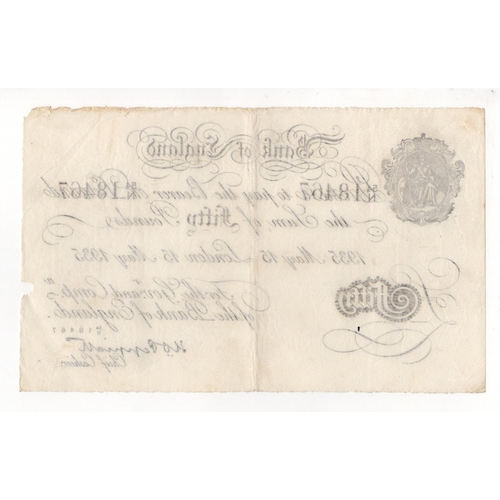 222 - Peppiatt BERNHARD note, 50 Pounds dated 15th May 1935 serial 54/N 18467 (B244 for type) Bernhard WW2... 