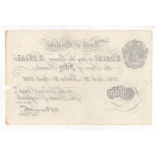 223 - Peppiatt BERNHARD note, 50 Pounds dated 20th April 1936 serial 56/N 22727 (B244 for type) Bernhard W... 