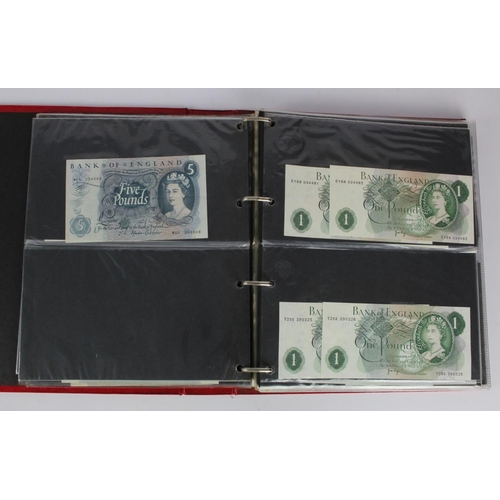 255 - Bank of England & Treasury (106), a collection in album with many different prefix types, Warren Fis... 