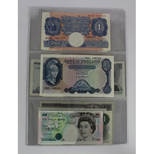 260 - Bank of England (13), a very high grade group, Peppiatt 1 Pound blue WW2 issue, O'Brien 5 Pounds Lio... 