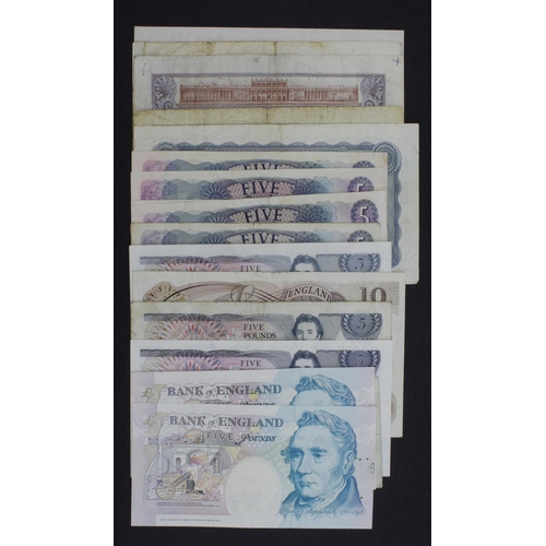 265 - Bank of England (20), Peppiatt 1 Pound (4), Beale 10 Shillings, O'Brien 1 Pound and 5 Pounds, Hollom... 