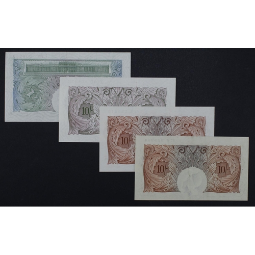 270 - Bank of England (4), a range of 10 Shillings and 1 Pound Britannia issues, Mahon 1 Pound (B212) issu... 