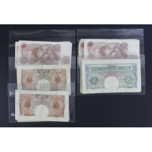 274 - Bank of England (41), a group of 10 Shillings and 1 Pound, Beale 10 Shillings (5), 1 Pound (15), O'B... 