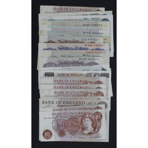 275 - Bank of England (41), Peppiatt WW2 emergency issue 10 Shillings (2) and 1 Pound (4), Peppiatt 10 Shi... 