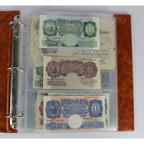 278 - Bank of England (62), collection in an album including Peppiatt white 50 Pounds Bernhard, O'Brien wh... 