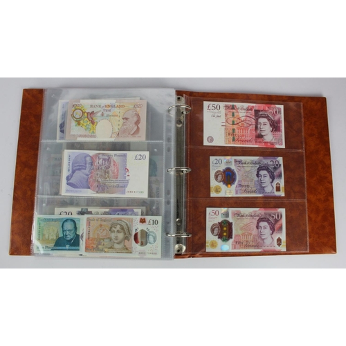 278 - Bank of England (62), collection in an album including Peppiatt white 50 Pounds Bernhard, O'Brien wh... 