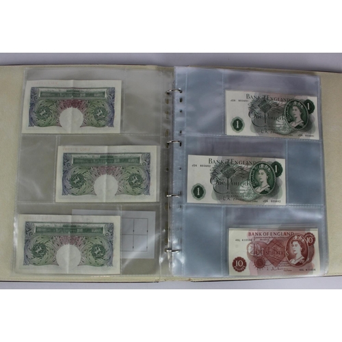 286 - Bank of England and British Armed Forces (49) in a quality padded album, Beale 1 Pound consecutive p... 