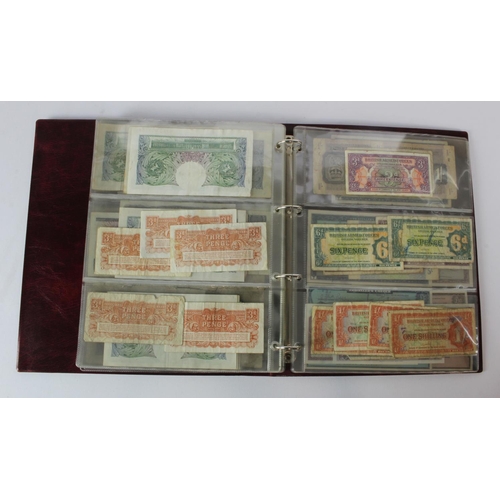 288 - Bank of England and Military in album (63 plus 7 travellers cheques), Mahon to Kentfield, 10 Shillin... 