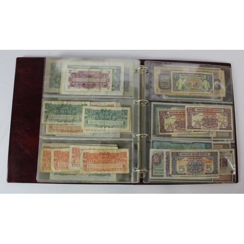 288 - Bank of England and Military in album (63 plus 7 travellers cheques), Mahon to Kentfield, 10 Shillin... 