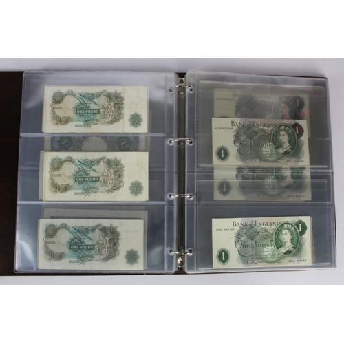 289 - Bank of England, Treasury, Transitional and Military (87), a collection of 1 Pound notes in Hendon A... 