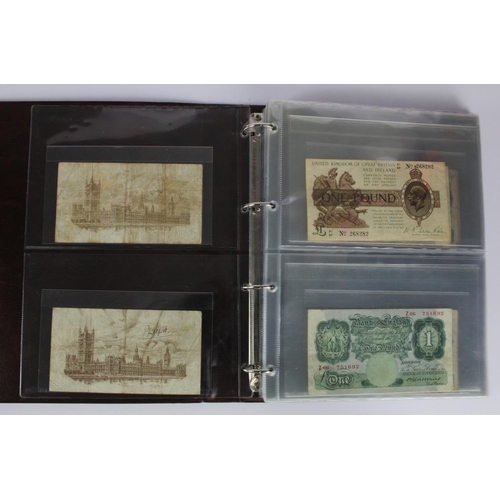 289 - Bank of England, Treasury, Transitional and Military (87), a collection of 1 Pound notes in Hendon A... 