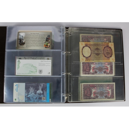 289 - Bank of England, Treasury, Transitional and Military (87), a collection of 1 Pound notes in Hendon A... 