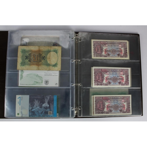 289 - Bank of England, Treasury, Transitional and Military (87), a collection of 1 Pound notes in Hendon A... 