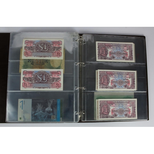 289 - Bank of England, Treasury, Transitional and Military (87), a collection of 1 Pound notes in Hendon A... 