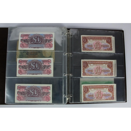 289 - Bank of England, Treasury, Transitional and Military (87), a collection of 1 Pound notes in Hendon A... 