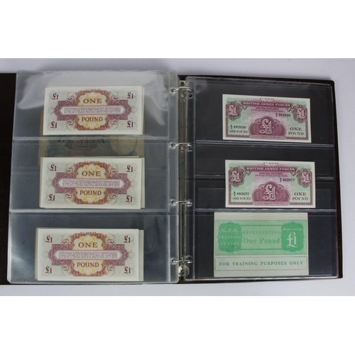 289 - Bank of England, Treasury, Transitional and Military (87), a collection of 1 Pound notes in Hendon A... 