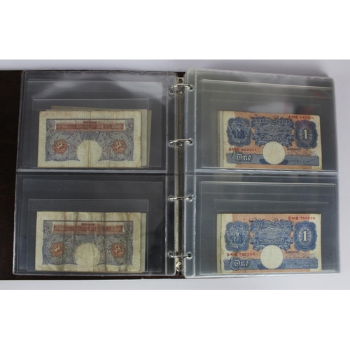 289 - Bank of England, Treasury, Transitional and Military (87), a collection of 1 Pound notes in Hendon A... 