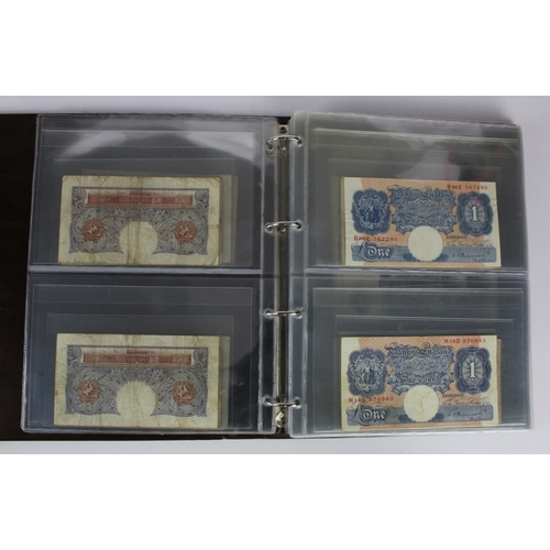 289 - Bank of England, Treasury, Transitional and Military (87), a collection of 1 Pound notes in Hendon A... 