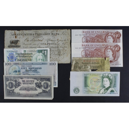 290 - Aberystwith & Tregaron Bank, Cardiganshire, 1 Pound dated 22nd September 1810, series B78, for Evans... 