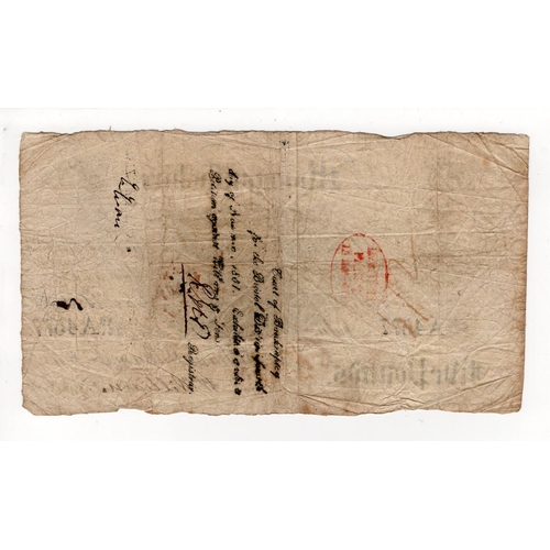 304 - Monmouthshire, Newport Old Bank 5 Pounds dated 1st May 1845, serial no. A4577 for William Williams &... 