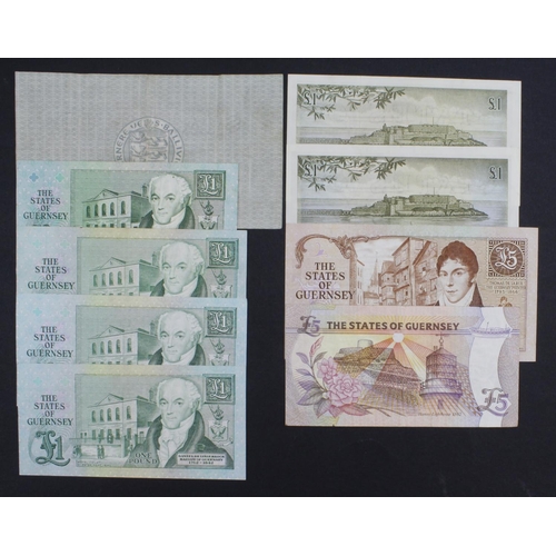 350 - Guernsey (9), 5 Pounds dated 1st December 1956, signed Guillemette, serial 1/Z 3386 (TBB B149a, Pick... 