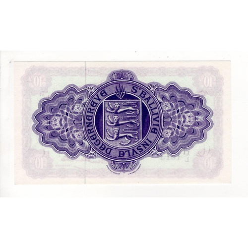 356 - Guernsey 10 Shillings dated 1st January 1961, a rarer early date, signed Guillemette, serial 13/L 16... 