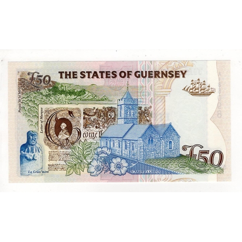 361 - Guernsey 50 Pounds issued 1994, signed D.P. Trestain, serial A185098 (TBB B164a, Pick59) Uncirculate... 