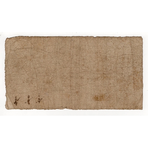 401 - Jersey, St. Saviours Bank 1 Pound dated 1st May 1832, serial number 321, signatures cross cancelled ... 