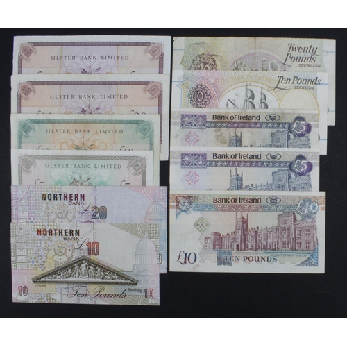 404 - Northern Ireland (11), Bank of Ireland 10 Pounds dated 1995, 5 Pounds dated 2000 (2), First Trust Ba... 