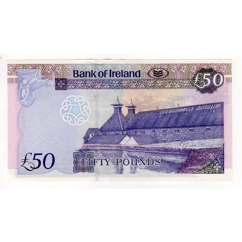 418 - Northern Ireland, Bank of Ireland 50 Pounds dated 1st January 2013, signed Stephen Matchett, first p... 