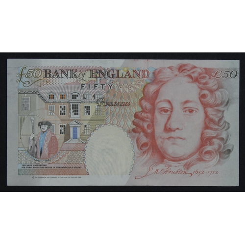 43 - Bailey 50 Pounds (B404) issued 2006, FIRST prefix of mid run 'M01' prefix, serial M01 051786 (B404, ... 