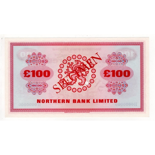 432 - Northern Ireland, Northern Bank Limited 100 Pounds dated 1st October 1978, SPECIMEN note signed Wils... 