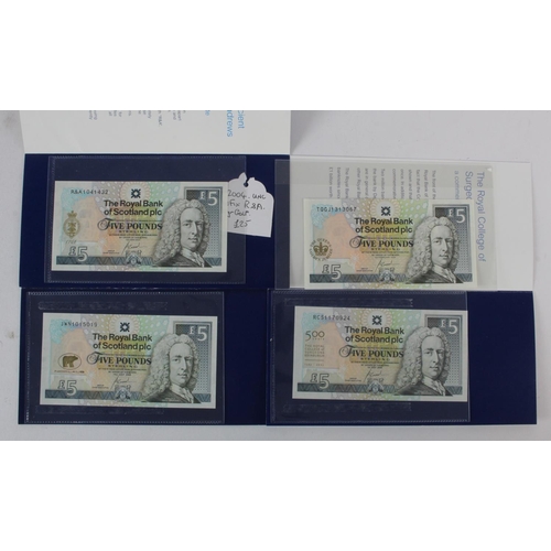 440 - Scotland (13), Bank of Scotland 20 Pounds 2019 Uncirculated, 5 Pounds dated 4th January 1995 scarce ... 