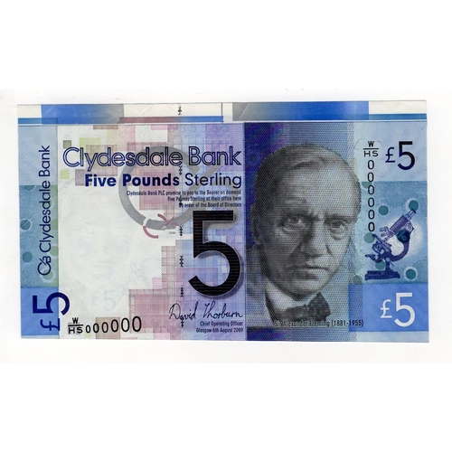 491 - Scotland, Clydesdale Bank 5 Pounds SPECIMEN note dated 6th August 2009 signed David Thorburn, serial... 