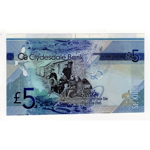 491 - Scotland, Clydesdale Bank 5 Pounds SPECIMEN note dated 6th August 2009 signed David Thorburn, serial... 