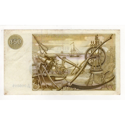 493 - Scotland, Clydesdale Bank 50 Pounds dated 3rd September 1989, signed A.R. Cole Hamilton, VERY LOW lu... 