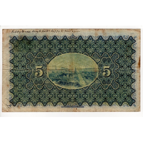 506 - Scotland, National Bank of Scotland 5 Pounds dated 12th November 1900, handsigned by Manager and Acc... 