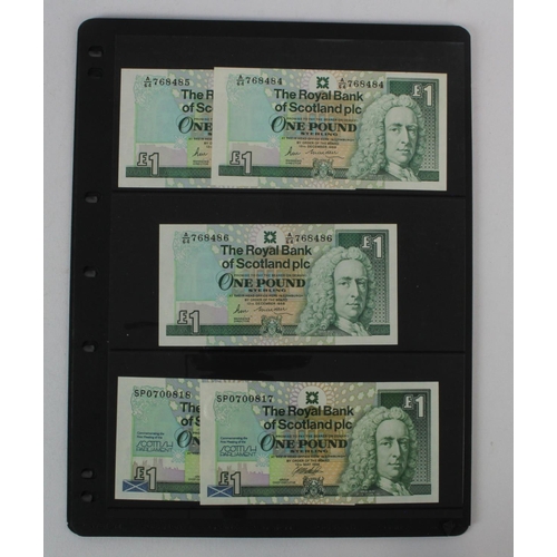 517 - Scotland, Royal Bank of Scotland (18), an Uncirculated collection on album pages, 50 Pounds dated 20... 