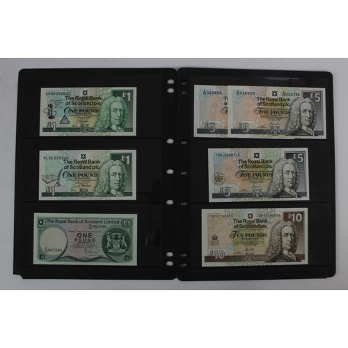 517 - Scotland, Royal Bank of Scotland (18), an Uncirculated collection on album pages, 50 Pounds dated 20... 