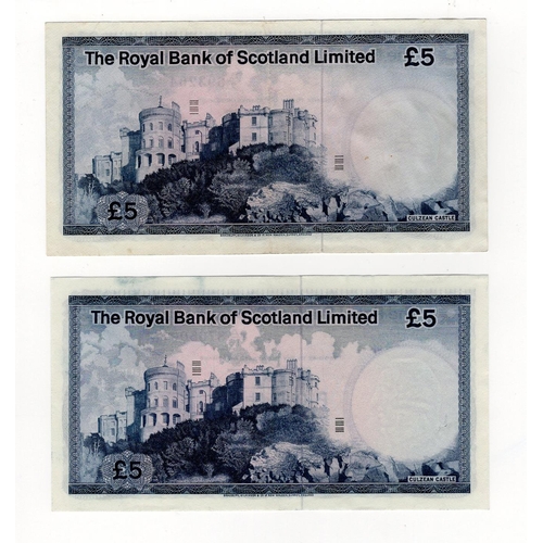 518 - Scotland, Royal Bank of Scotland (2), 5 Pounds dated 5th January 1972 and 5 Pounds dated 2nd April 1... 